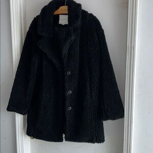 American Eagle Black Teddy Coat XS